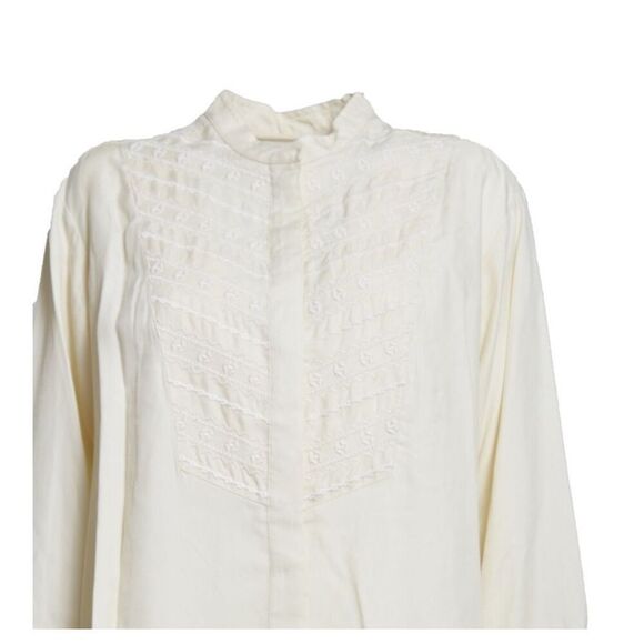 Isabel Marant Étoile Britten Blouse In Ecru Cotton With Embroidery NWT Size 40/M - Picture 7 of 14